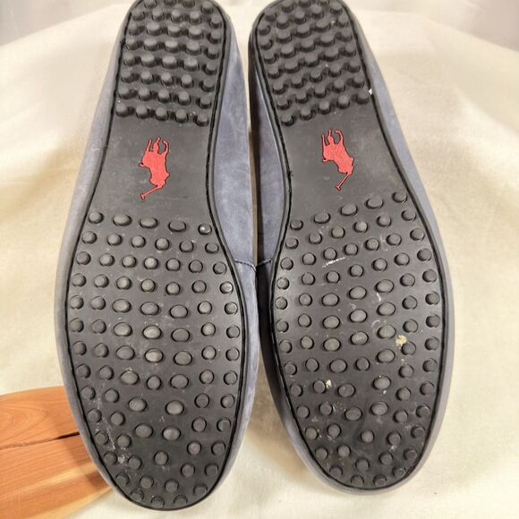 Polo Ralph Lauren Woodley Driver Loafer Mens 14 Gray Suede Moccasin Shoe Slip On - Picture 8 of 10
